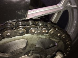 The offending item with temporary repair to the feckkin huge 630 chain